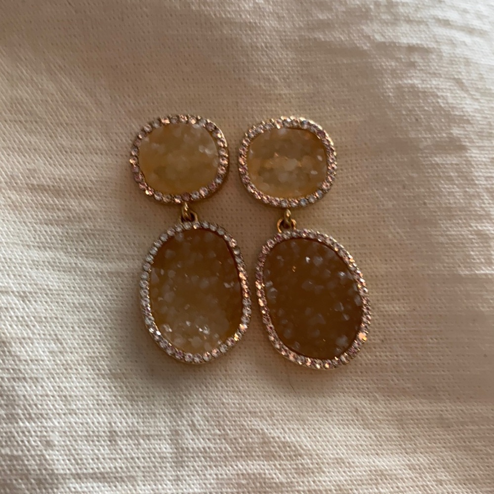 Baublebar gold tone fashion jewelry earrings.